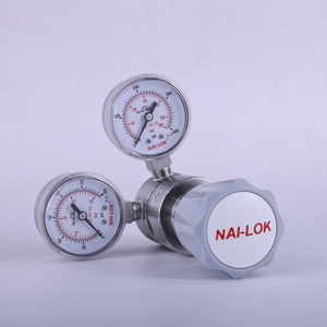 Régulateur de gaz inertes à deux étages NAI LOK 1/4 FNPT, entrée 3500 psi, 5 ports, 2 manomètres, en acier inoxydable SS316L, pour argon, hélium et <span class=keywords><strong>azote</strong></span> de haute pureté - Product Image 6