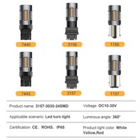 RCJ LED-Birnen 1156 1157 BAU15S PY21W P21W W5W, 24SMD 5730 Chip LED Brems- und Rückfahrleuchte, Auto-Ersatzlampe