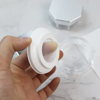 Polvo suelto octogonal de red elástica portátil, caja vacía de ajuste, caja de polvo de miel, embalaje de maquillaje