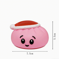 Chapeau de Noël Squishy à Rebond Lent avec Logo Personnalisé, Jouet Sensoriel Anti-Stress en Mousse PU en Forme de Pain, Idéal pour Cadeau Promotionnel