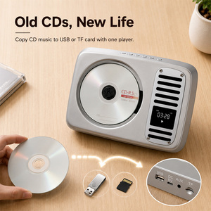 Lecteur de <span class=keywords><strong>CD</strong></span> vers USB TF avec Bluetooth 5.<span class=keywords><strong>3</strong></span> pour collection de musique et sauvegarde numérique - Product Image 1
