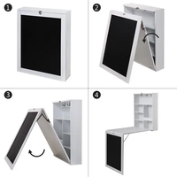 Table murale pliable suspendue moderne, bureau Simple, table à manger pliable en bois, rangement, bureau d'ordinateur