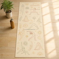 Serviette de sport en coton 100% avec impression numérique personnalisée, motif pose de yoga, qualité contrôlée (QC), OEM, ODM, logo personnalisé, directement de l'usine