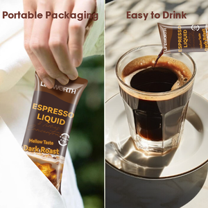 LIFEWORTH Café liquide expresso au chocolat noir en une seule fois, 0 sucre, 0 gras, boissons créatives au café DIY, 100% Arabica, emballage portable - Product Image 2