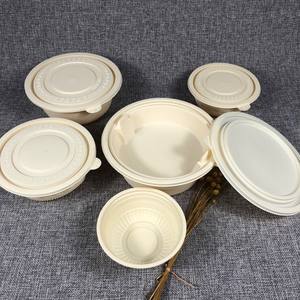 G12 Potongan 15% 500 1000 1250 1500 Ml Biodegradable Pakai Tepung Jagung Pati Jagung Salad Sup Anjing dengan Tutup - Product Image 1