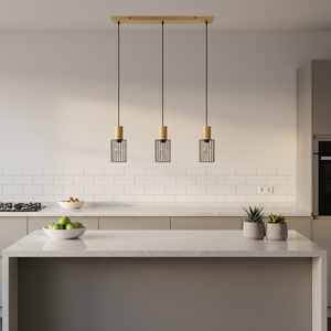 <span class=keywords><strong>Lustre</strong></span> suspendu rustique en fer forgé <span class=keywords><strong>noir</strong></span> style cage en <span class=keywords><strong>bois</strong></span> avec ampoule E27, luminaire moderne pour <span class=keywords><strong>salon</strong></span> <span class=keywords><strong>et</strong></span> hôtel - Product Image 1
