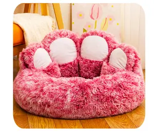 Cute Palm Long Lock Warm Soft Comfortable Universal Kennel Mat Dog Bed