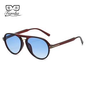 Gafas de Sol Clásicas FANSHA, Montura Negra con Detalles Dorados, Lentes Polarizadas Degradadas en Morado, Protección UV400, Diseño Elegante Unisex - Product Image 5