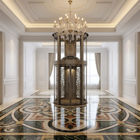 Ascensore Panoramico di Lusso Moderno in Vetro, Elevatore Idraulico per Ville Residenziali e Case