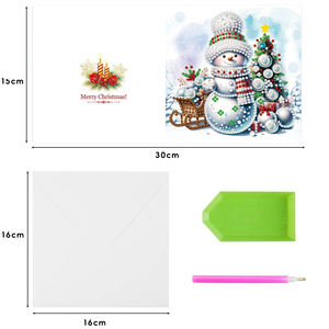 Cooleve 5D kim cương thêu Kit handmade giáng sinh giấy DIY thiệp chúc mừng bưu thiếp bán buôn giáng sinh thẻ Kit - Product Image 5