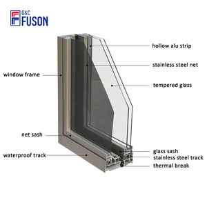 חלונות הזזה והדלתות הזזה זכוכית כפולה זכוכית חלון הזזה מרפסת משרד חדר שינה עיצוב גרפי אופקי מודרני - Product Image 4