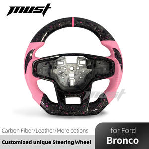 Volante Personalizado <span class=keywords><strong>de</strong></span> Fibra <span class=keywords><strong>de</strong></span> Carbono Forjado Rosa para Ford Bronco Raptor Sport Wildtrak Outer Banks <span class=keywords><strong>de</strong></span> Sexta Generación 2020-2025 - Product Image 2
