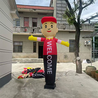Grand lancement : Sky Dancer gonflable, Mascotte publicitaire oscillante, Accessoire gonflable personnalisé imprimé (Clown de dessin animé et Dieu de la Richesse)