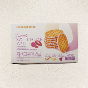 Haeorot, Waffles de Arroz con Camote Morado, Bocadillo Coreano Horneado, 18g, 20 Piezas, Bajo Índice Glucémico, Bocadillo Dietético, Postre Portátil - Product Image 5