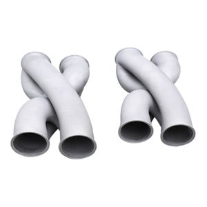 Tuyau de dérivation 3D Auto pour son de supercar, tuyau de raccordement universel pour silencieux d'échappement avec 2,5/2,75/3/3,5/<span class=keywords><strong>4</strong></span> pouces - Product Image 1