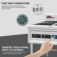 Cuisinière à induction industrielle à 4 ou 6 brûleurs, cuisinière à plaque chauffante électrique, cuisinière à induction autonome