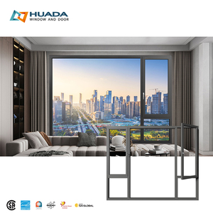 Cửa sổ dự án biệt thự tùy chỉnh và cửa ra vào phá vỡ nhiệt cửa sổ cách âm cửa sổ nhôm kính đôi cho nhà ở - Product Image 5