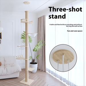 옵티머스 프라임 단단한 나무 두꺼운 5 단계 친환경 내구성 고양이 등반 프레임 타워 현대 다기능 판지 - Product Image 1