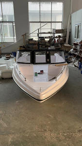 Barco de pesca de fibra de vidrio de alta velocidad de fabricación de fábrica de China, lancha rápida de patrulla nocturna, remolque, motor fuera de borda, combustible para la venta - Product Image 3