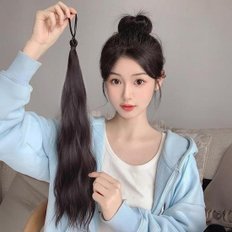 Watery Long Wave sciolto e crespo stile capelli Remy indiano Po sarto tesse Pre-incollato treccia capelli lunghi stoppino - Product Image 1