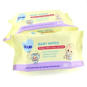 Wholesale baby wet wipes free samples product functional baby wipes 80pcs pack disposable face cleaning
