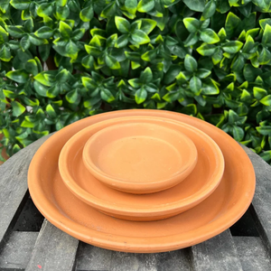 Assiettes et soucoupes en terre cuite standard, faites à la main, en argile naturelle, parfaites pour servir du thé, du café, des collations, des apéritifs et pour une table rustique. - Product Image 5