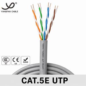 Câble réseau CAT5e UTP 100 MHz 24 AWG en cuivre nu massif LSZH, câble <span class=keywords><strong>Ethernet</strong></span> 1 Gbit/s pour les réseaux de bureau et d'entreprise - Product Image 1