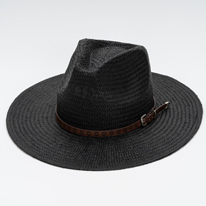 Sombrero de Jazz de Ala Ancha para Hombre y Mujer, Estilo Panamá, de Paja, Moda Veraniega, Retro Inglés, Clásico, para Viajes al Aire Libre, Protección Solar - Product Image 6