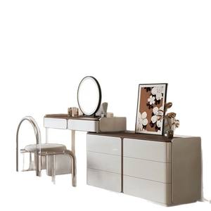 Coiffeuse européenne moderne minimaliste en bois pour maquillage coiffeuse <span class=keywords><strong>de</strong></span> luxe pour coiffure seau intégré éclairé nouveau rangement <span class=keywords><strong>de</strong></span> <span class=keywords><strong>chevet</strong></span> - Product Image 5