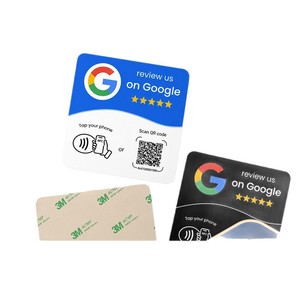 Tarjetas de reseñas de Google NFC Kazhirun, pegatinas acrílicas para mesa con código QR, tarjeta pasiva con clasificación de 5 estrellas, directo de fábrica de Shenzhen - Product Image 1