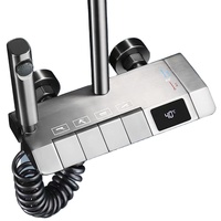 <strong>Top</strong> 1 Luxury <strong>Piano</strong> Keys Modern Bath Faucet Brass Best <strong>Sellers</strong> Bathroom Tap Sets Wall Matte Grey LED Thermostatic Shower Set