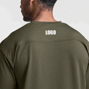 OEM Designer Luxus Baumwolle Sport Gym T-Shirt für Männer Luxus übergroße Kurzarm Fitted Style <span class=keywords><strong>Solid</strong></span> Pattern Logo <span class=keywords><strong>Print</strong></span> - Product Image 2