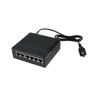 Switch PoE de 4 Puertos con Carcasa de Plástico, Soporte VLAN, 2 Puertos Uplink de 100Mbps, para Cámaras IP CCTV