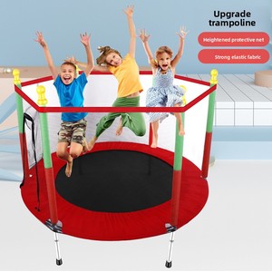 Trampoline rond en métal pour adultes, lit rebondissant d'intérieur, parc de jeux pour bébés, <span class=keywords><strong>filet</strong></span> de sécurité - Product Image 3
