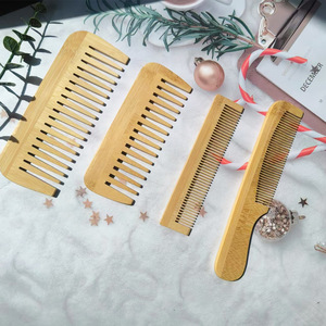 Peigne en bois de bambou à dents larges Portable pour la maison à la mode <span class=keywords><strong>poux</strong></span> cuir chevelu Massage outil de coiffure usine Offre Spéciale coiffure - Product Image 1