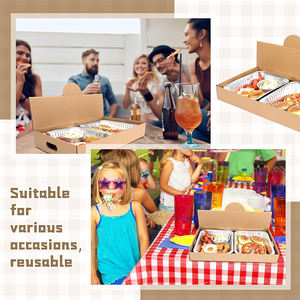 Y726 جودة عالية مخصصة المنبثقة صندوق تقديم الطعام كرافت المموج مقلاة كاملة صناديق صواني الطعام لملاعب الحفلات - Product Image 5