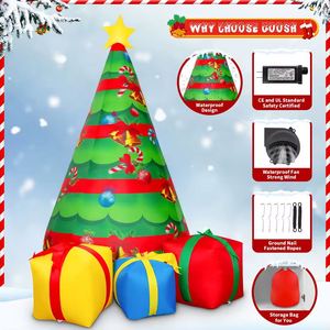 Sapin de Noël gonflable personnalisé de 7 pieds pour enfants, avec LED intégrées, étanche, durable, prix d'usine, vente chaude, pour extérieur - Product Image 3