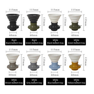 Taza de café de cerámica multicolor para preparación manual, con filtro de goteo de porcelana, precio mayorista - Product Image 6