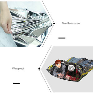 Sac <span class=keywords><strong>de</strong></span> couchage <span class=keywords><strong>de</strong></span> <span class=keywords><strong>survie</strong></span> d'urgence avec trousse <span class=keywords><strong>de</strong></span> secours portable et étanche pour la randonnée et le camping - Product Image 3