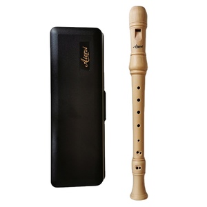 Flûte à bec soprano allemande en érable massif à 8 trous, instrument de musique à vent en bois, marque personnalisée avec étui rigide - Product Image 1