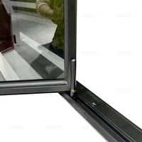 Charnière de porte pliante en aluminium Accessoires de quincaillerie Bi Black Heavy Duty fold door wheels