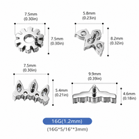 Labret sans filetage en titane ASTM F136 plaqué or 18K PVD, bijoux de piercing pour lèvre, boucles d'oreilles, clous d'oreille tragus en zircon
