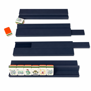 Set di 4 Porta Tessere Mahjong Americano da 9,06 Pollici con Spintori Scorrevoli, Porta Tessere Mahjong Compatto Estraibile, Accessori Mahjong Stampati in 3D - Product Image 5