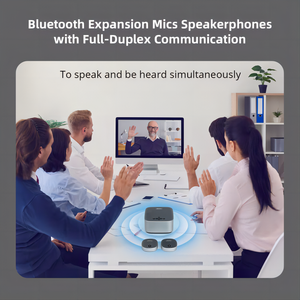 Haut-parleur de conférence Bluetooth TONGVEO avec 8 microphones intégrés à 360° °   Micros omnidirectionnels, portée de réception de 19,68 pieds, Full Duplex - Product Image 6