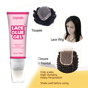 Pegamento de encaje resistente al agua sin perfume para pelucas, gel de fijación fuerte, pegamento de encaje transparente de silicona, 30ml - Product Image 4