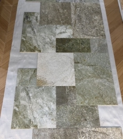 Carreaux de céramique aspect calcaire beige antique à motif français pour sol Design traditionnel pour la décoration intérieure