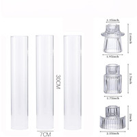 Bougeoir cylindrique en verre coupe-vent pour bougies coniques, idéal pour la maison, les mariages, les centres de table et la décoration de fêtes
