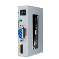 Adaptor VGA ke HDMI Grosir Dtech, Konverter VGA ke HDMI Jantan ke Betina, Mudah untuk Menghubungkan TV LVD, Layar HD