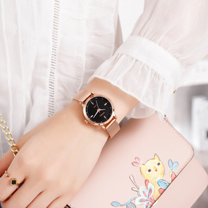 นาฬิกาควอทซ์ของผู้หญิงแท้ สายสแตนเลส กันน้ำ นาฬิกาธุรกิจแบบลำลอง - Product Image 2