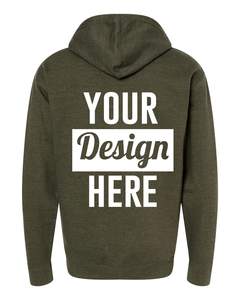 Créez votre propre sweat-shirt à capuche zippé brodé en 3D personnalisé - Multicolore - Sweat-shirt pour homme en polyester/coton - Product Image 3